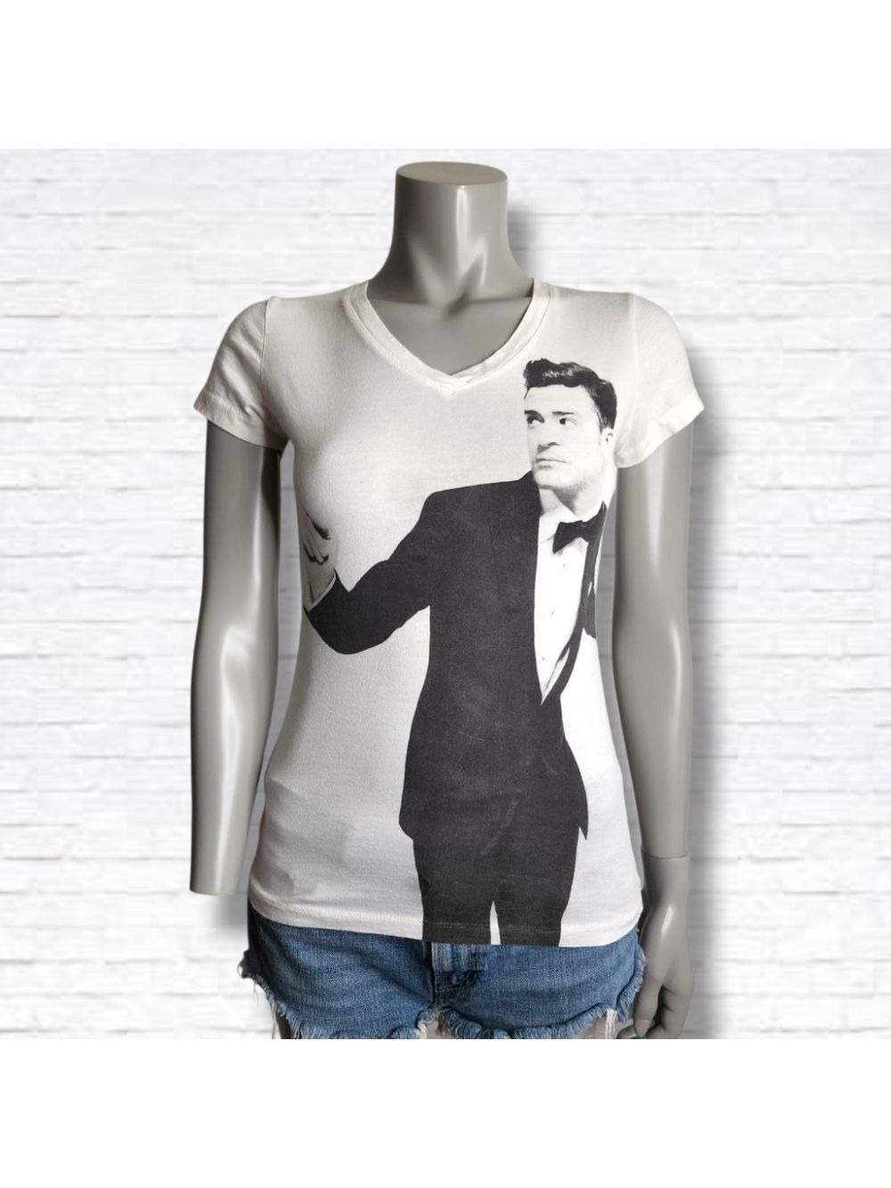 Justin Timberlake JT The 20/20 Experience 2013 Concert Baby Doll Tee Size M